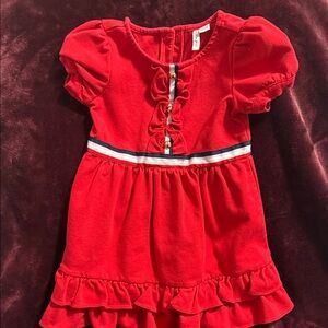 Jannie & Jack Charming Red Ruffle Kids Dress size 2T
